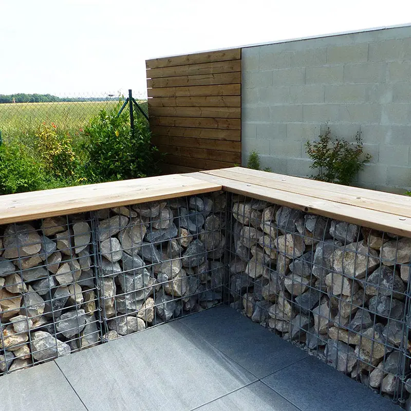 Assise gabion bois